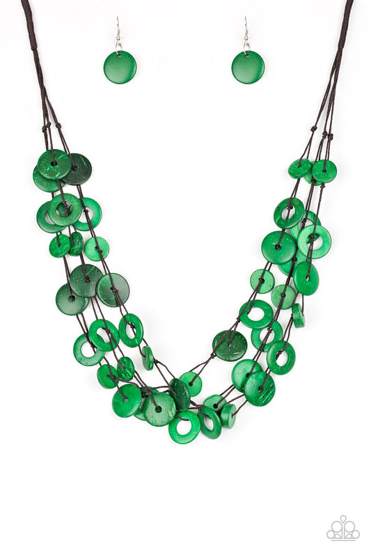 Wonderfully Walla Walla - Green Paparazzi Necklace