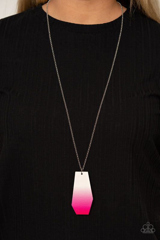 Watercolor Skies - Pink Paparazzi Necklace