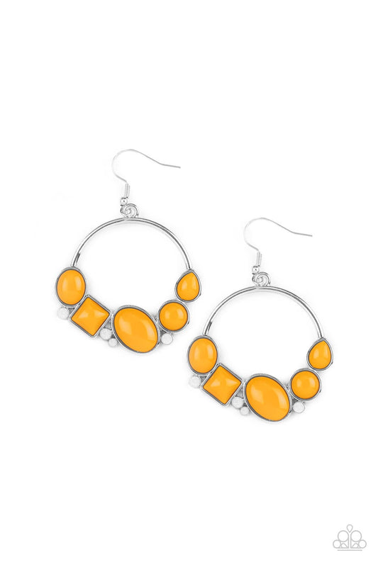 Beautifully Bubblicious - Orange Paparazzi Earrings