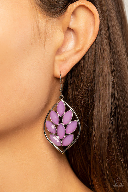 Paparazzi Glacial Glades - Purple Earrings
