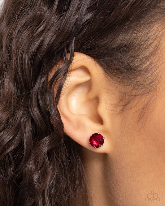 Breathtaking Birthstone - Red Earrings Preorder