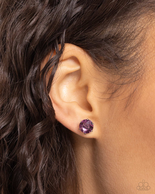 Breathtaking Birthstone - Purple Earrings