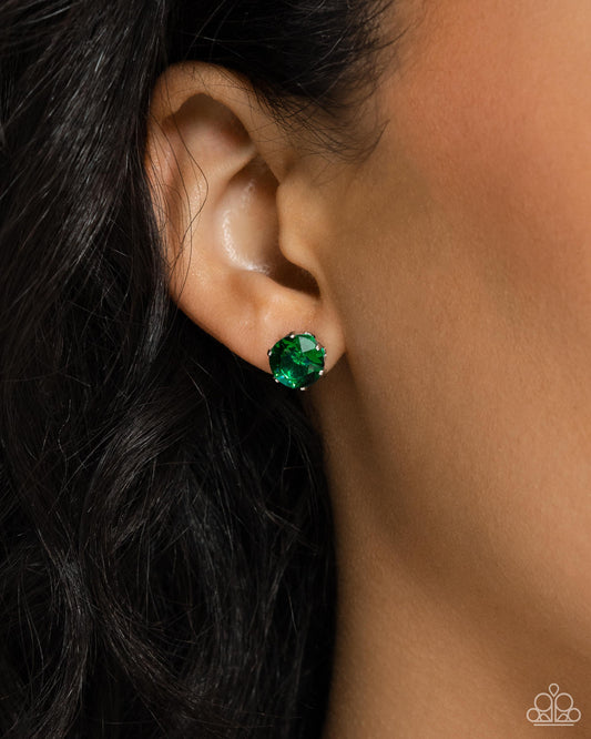 Breathtaking Birthstone - Green Earrings