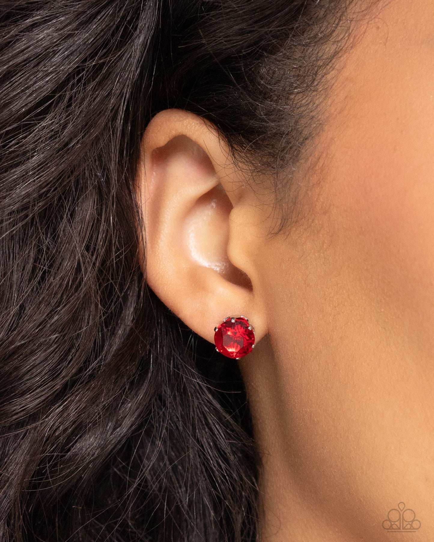 Breathtaking Birthstone - Red Earrings