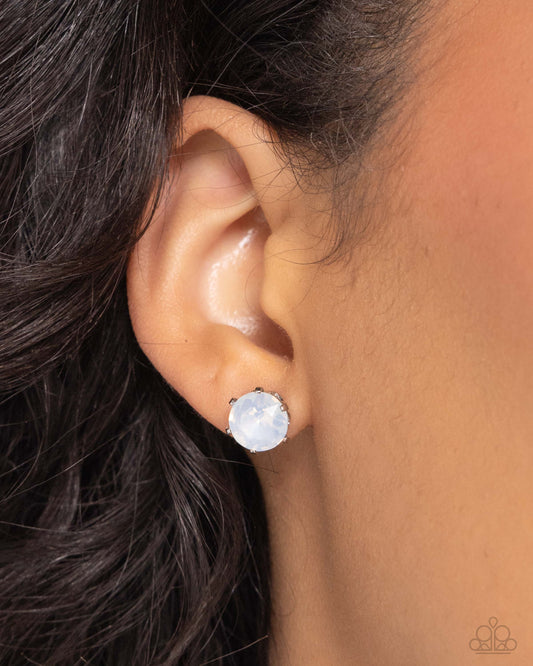 Breathtaking Birthstone - White Earrings