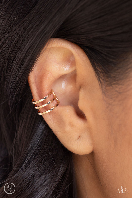 Metro Mashup - Gold Earrings