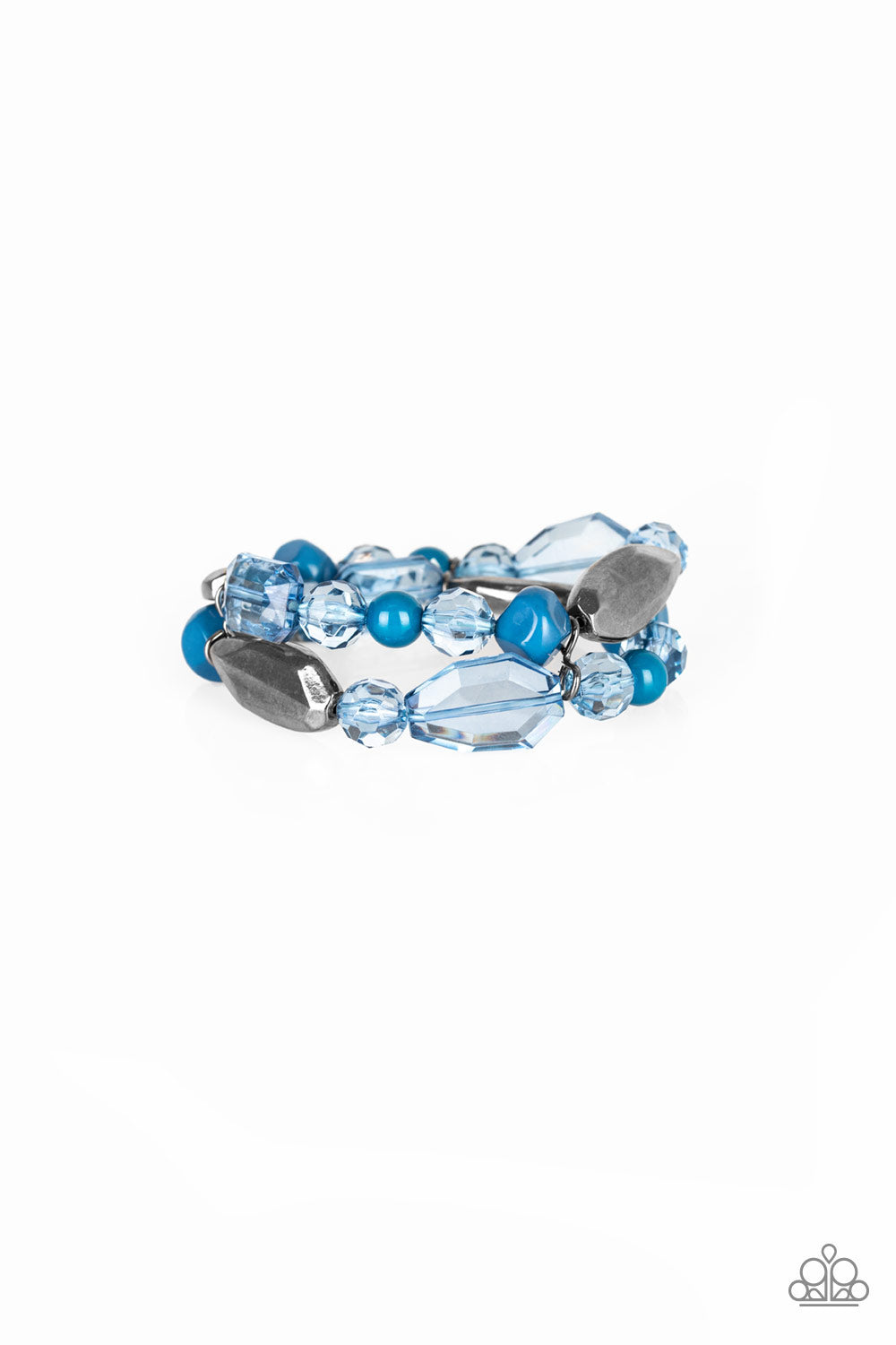 Rockin Rock Candy - Blue Paparazzi Bracelet