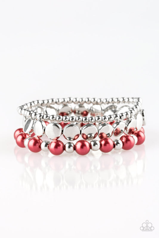 Girly Girl Glamour - Red Paparazzi Bracelet