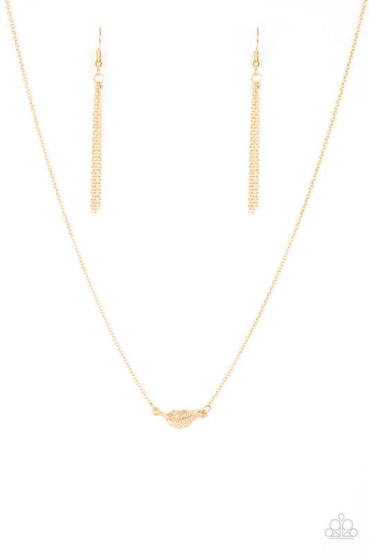 In-Flight Fashion - Gold Paparazzi Necklace