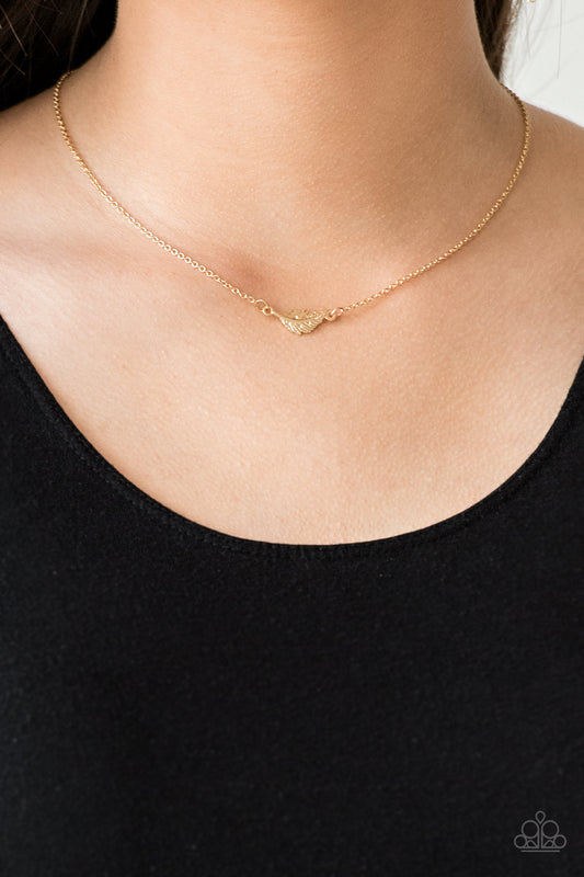 In-Flight Fashion - Gold Paparazzi Necklace