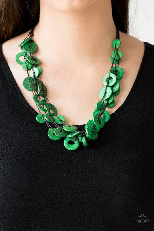 Wonderfully Walla Walla - Green Paparazzi Necklace