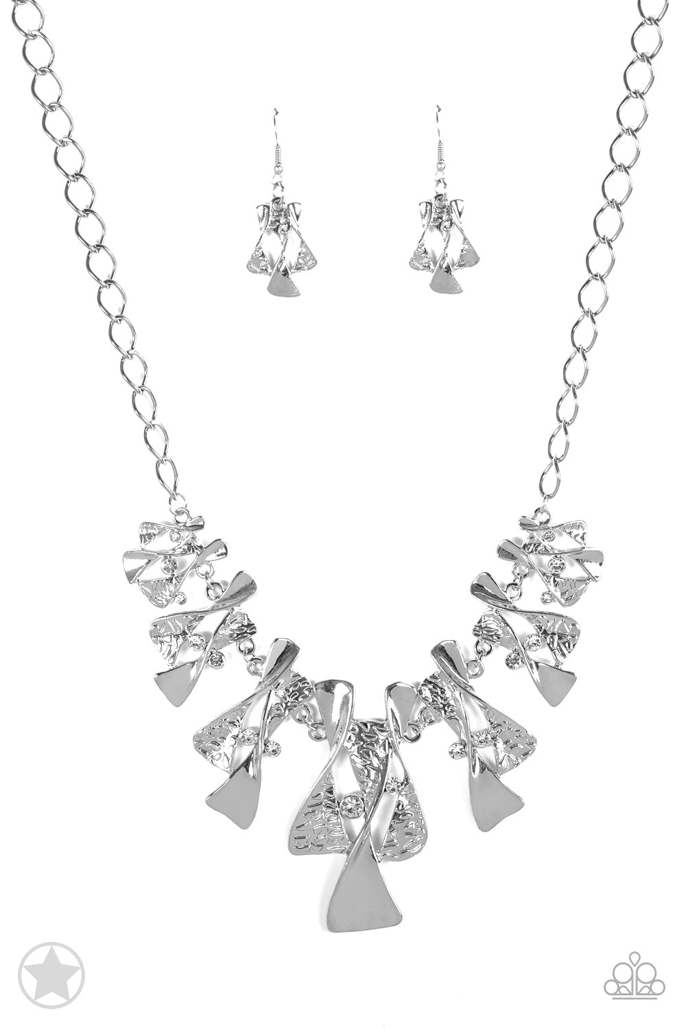 The Sands of Time - Silver Paparazzi Blockbuster Necklace