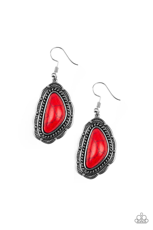Santa Fe Soul - Red Paparazzi Earrings