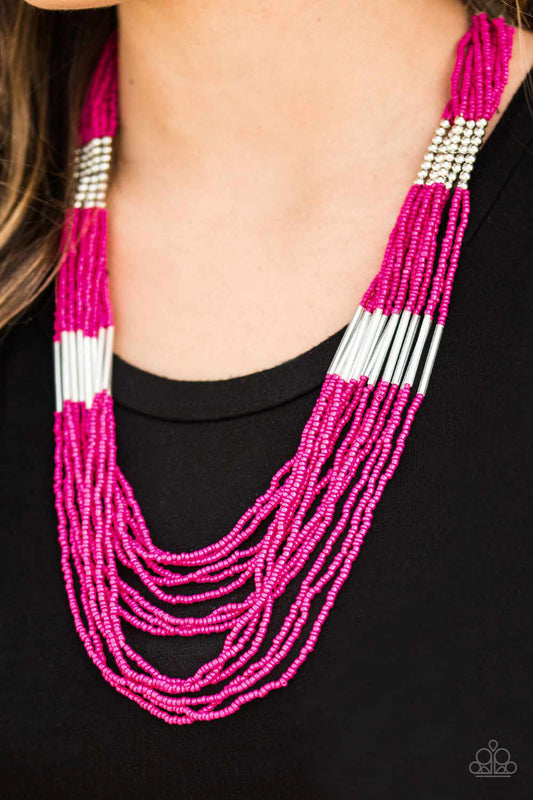 Let It BEAD - Pink Paparazzi Necklace