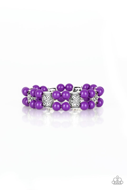 Daisy Debutante - Purple Paparazzi Bracelet