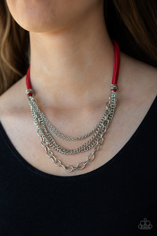 Free Roamer - Red Paparazzi Necklace