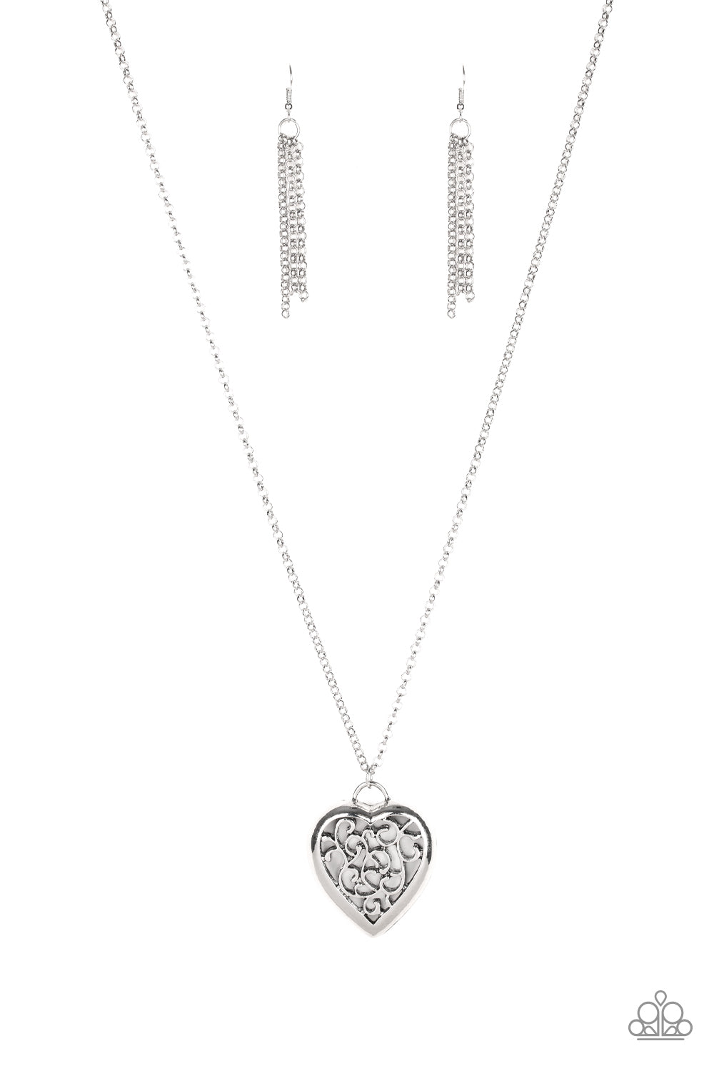 Victorian Valentine - Silver Paparazzi Necklace