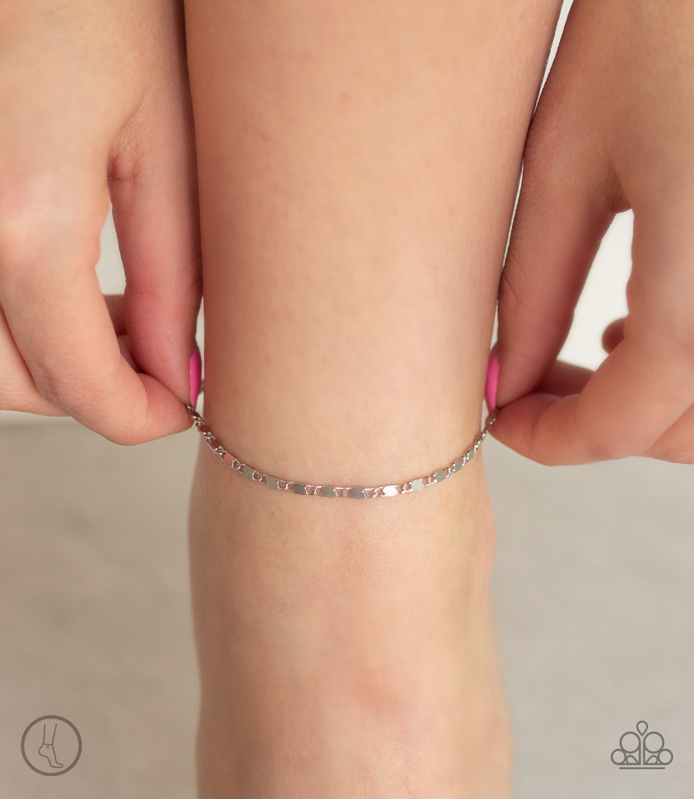 Sun-Kissed Radiance - Silver Paparazzi Anklet