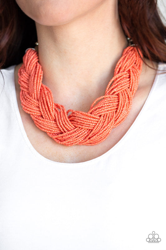 The Great Outback - Orange Paparazzi Necklace