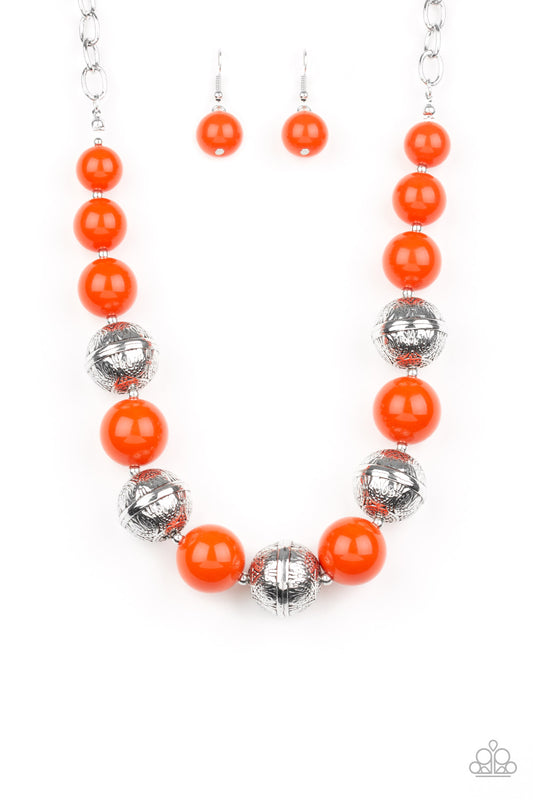 Floral Fusion - Orange Paparazzi Necklace