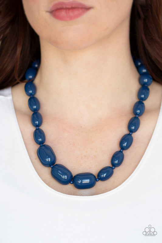 Poppin Popularity - Blue Paparazzi Necklace