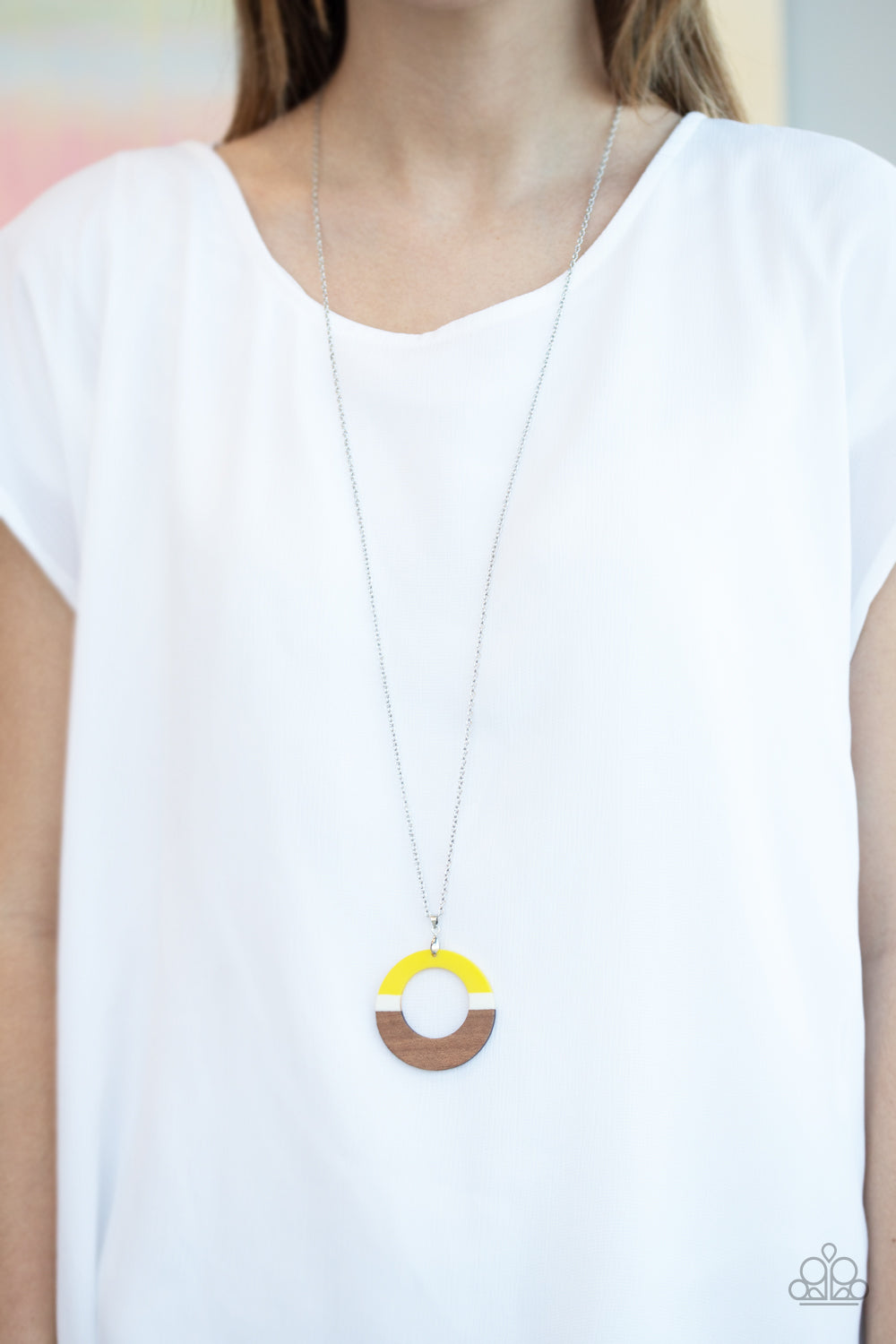 Sail Into The Sunset - Yellow Paparazzi Necklace
