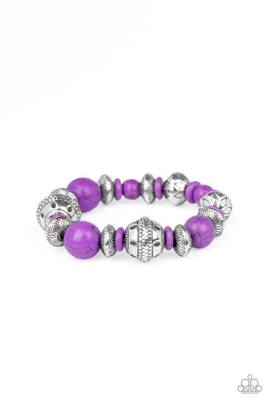 Majestic Masonry - Purple Paparazzi Bracelet