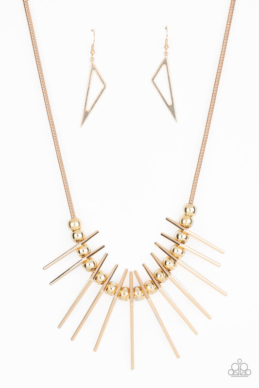 Fully Charged - Gold Paparazzi Necklace