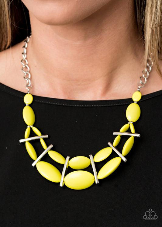 Law of the Jungle - Yellow Paparazzi Necklace