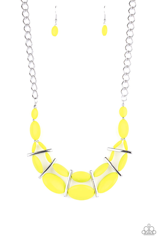Law of the Jungle - Yellow Paparazzi Necklace