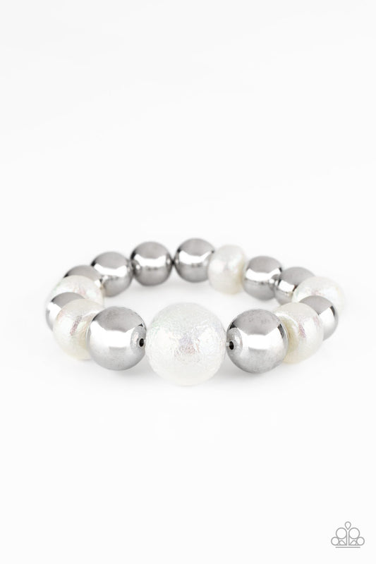 Starstruck Shimmer - White Paparazzi Bracelet