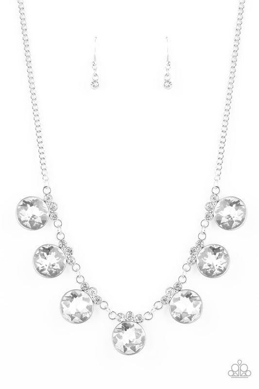 GLOW-Getter Glamour - White Paparazzi Necklace