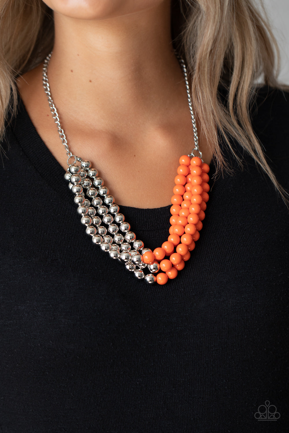 Layer After Layer - Orange Paparazzi Necklace