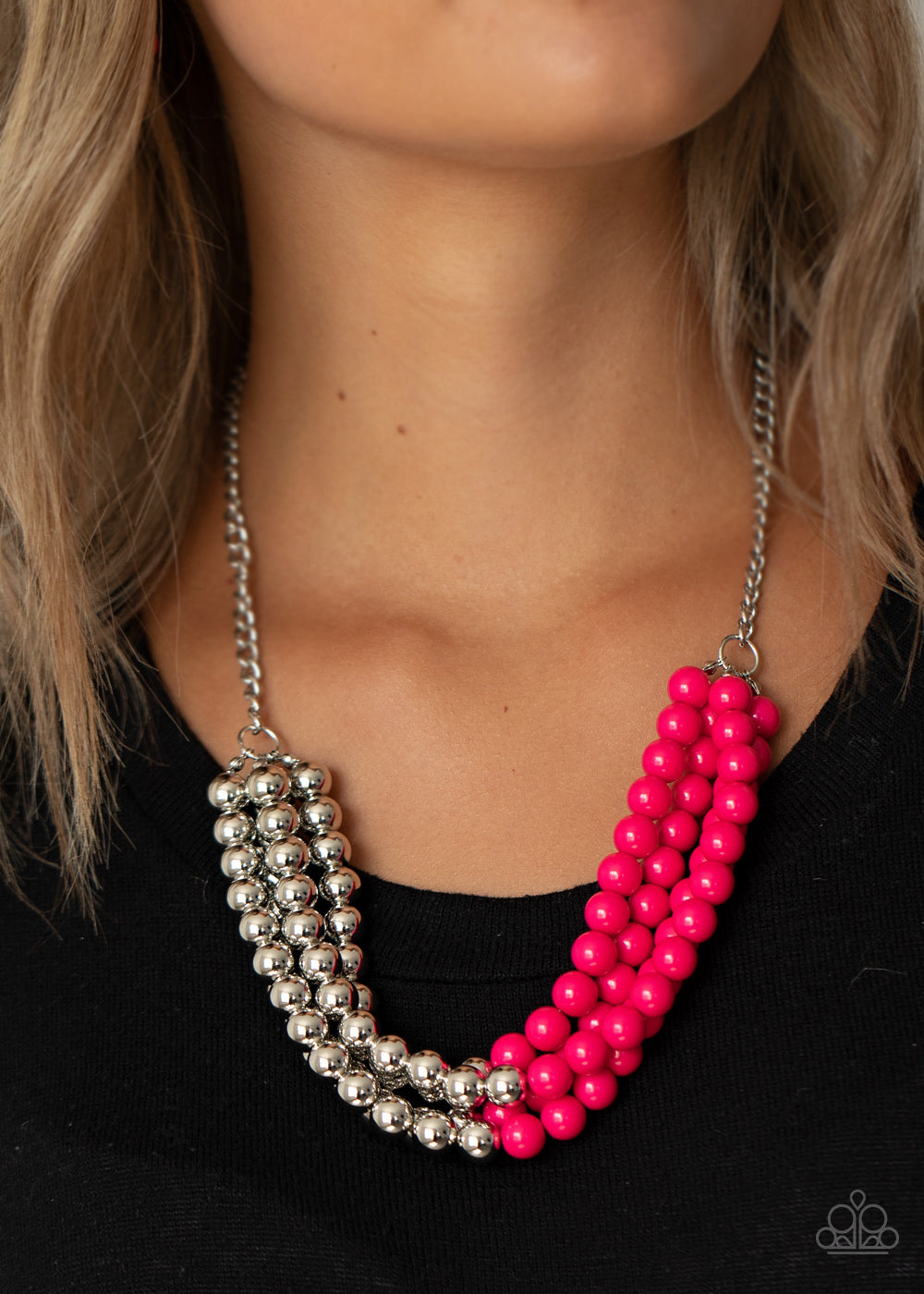 Layer After Layer - Pink Paparazzi Necklace