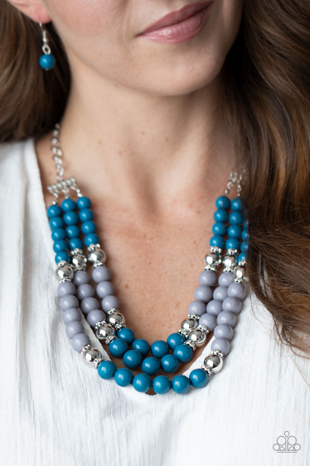 BEAD Your Own Drum - Blue Paparazzi Necklace