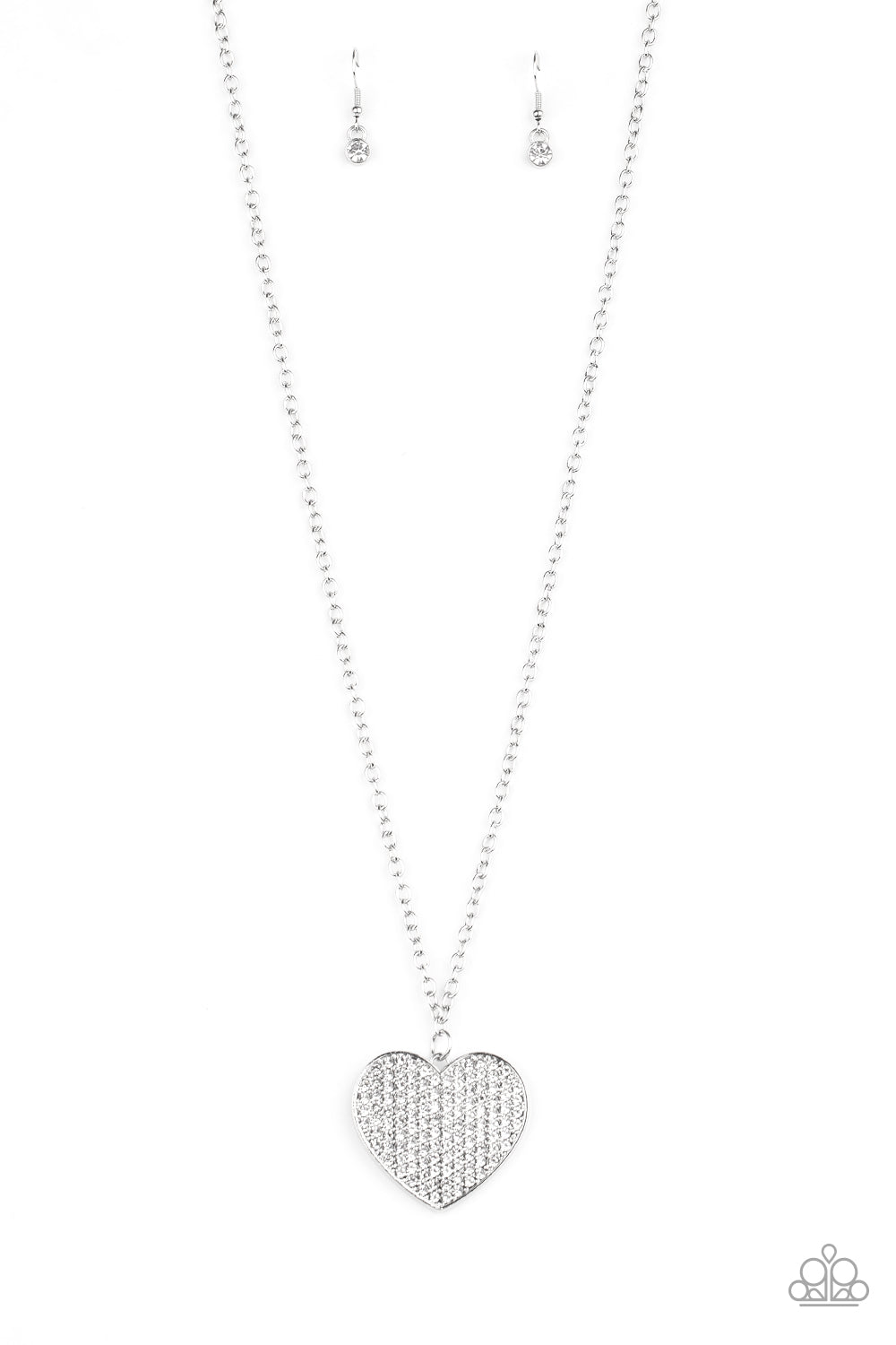 Have To Learn The HEART Way - White Paparazzi Necklace