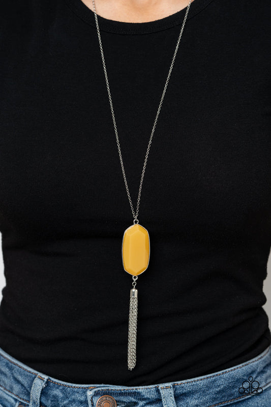 Got A Good Thing GLOWING - Yellow Paparazzi Necklace