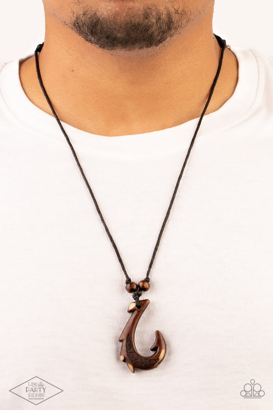 Off The Hook Brown Urban Paparazzi Necklace