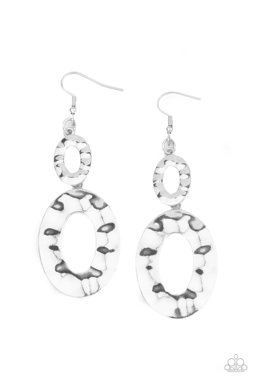 Bring On The Basics - Silver Paparazzi Earrings