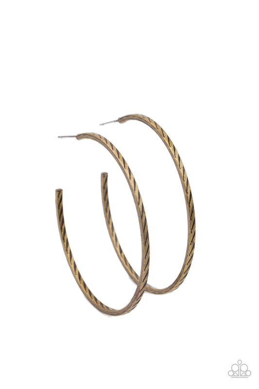 Rural Reserve - Brass Paparazzi Earrings