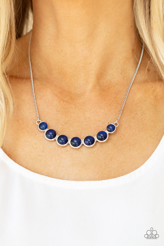 Serenely Scalloped - Blue Paparazzi Necklace