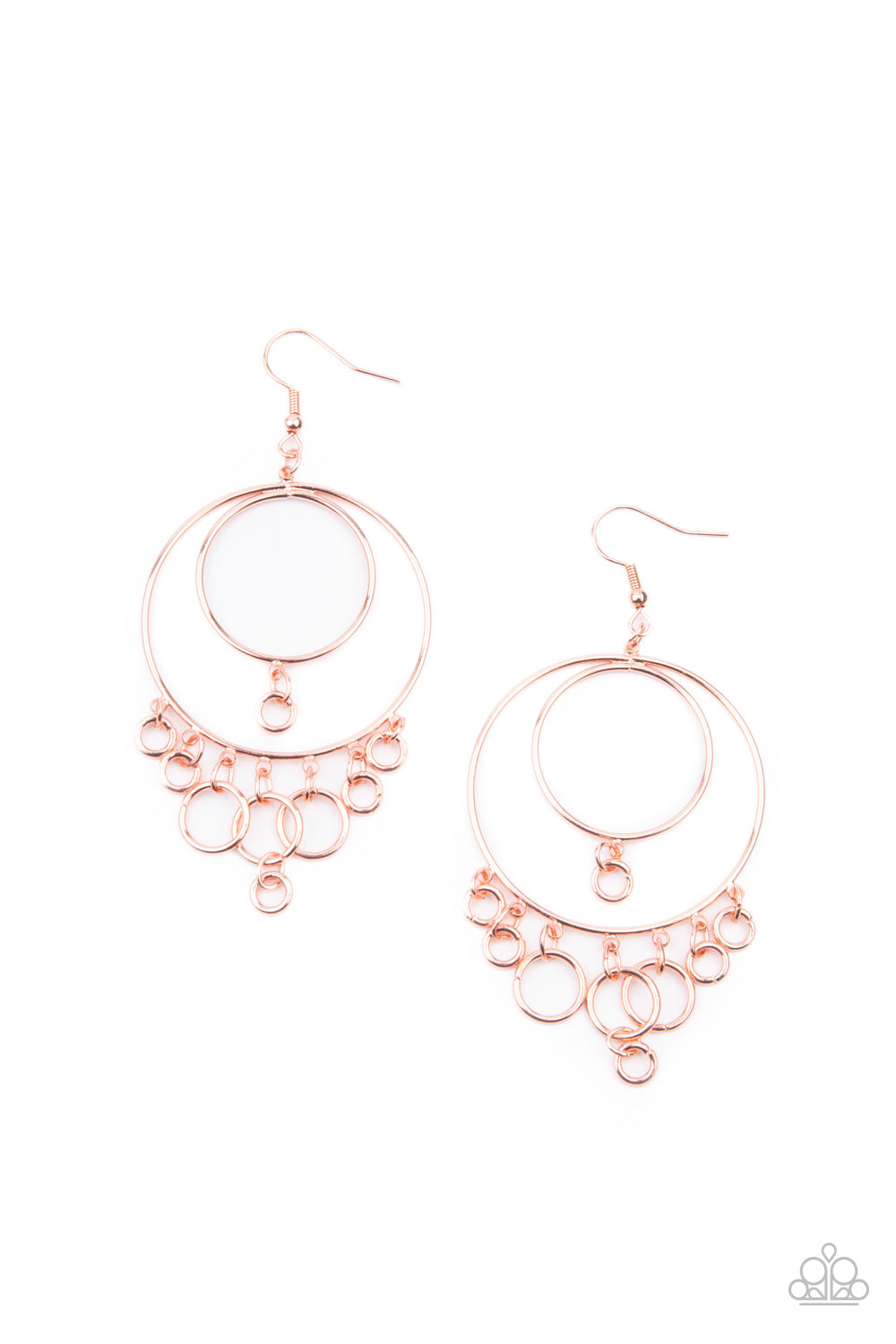 Roundabout Radiance - Copper Paparazzi Earrings