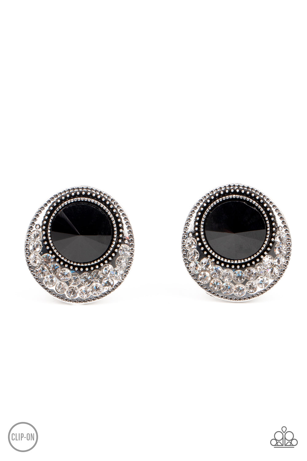 Off The RICHER-Scale - Black Paparazzi Clip On Earrings