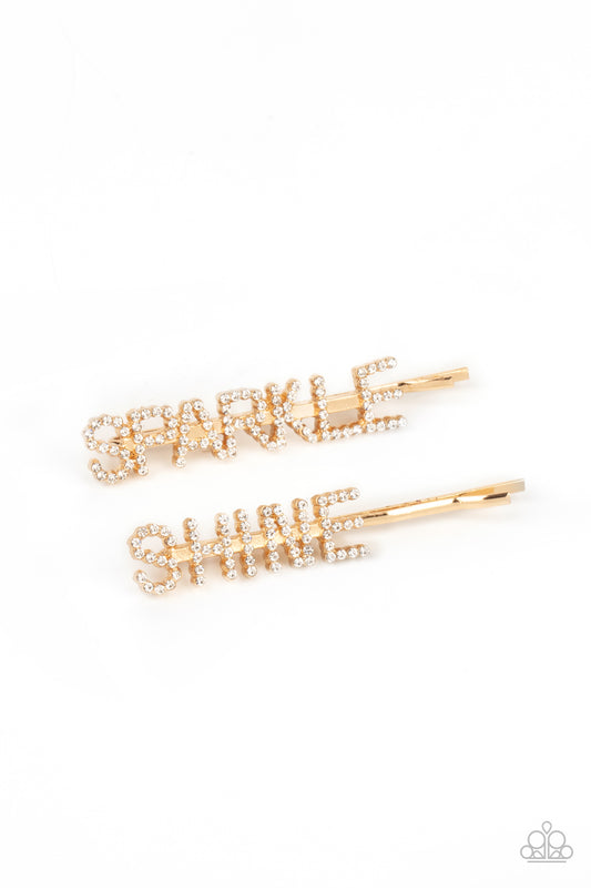 Center of the SPARKLE-verse - Gold Paparazzi Hair Accessory