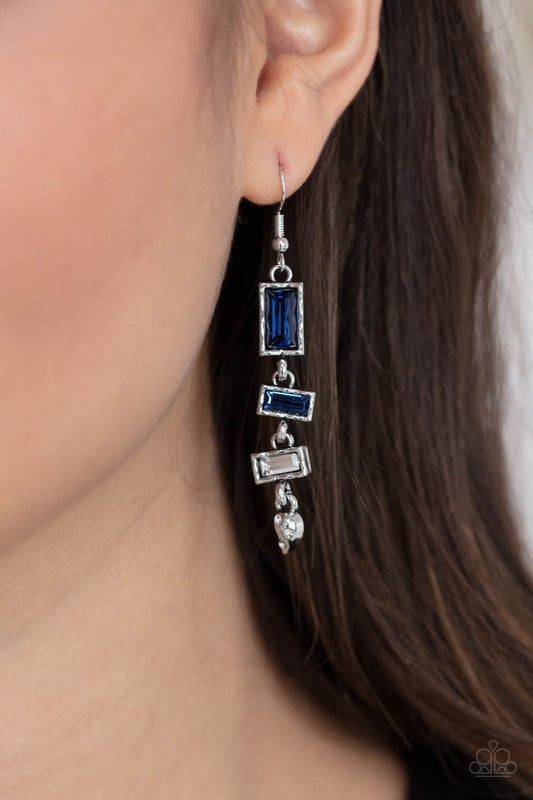 Modern Day Artifact - Blue Paparazzi Earrings