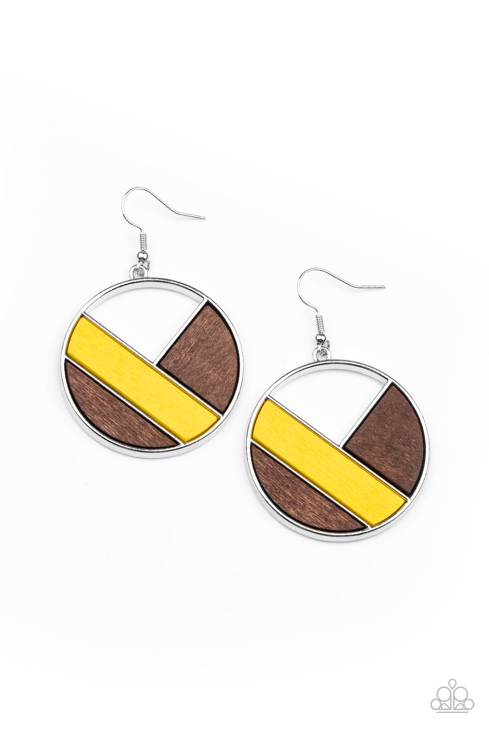 Dont Be MODest - Yellow Paparazzi Earrings