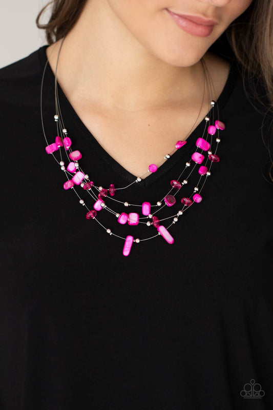 Prismatic Pebbles - Pink Paparazzi Necklace