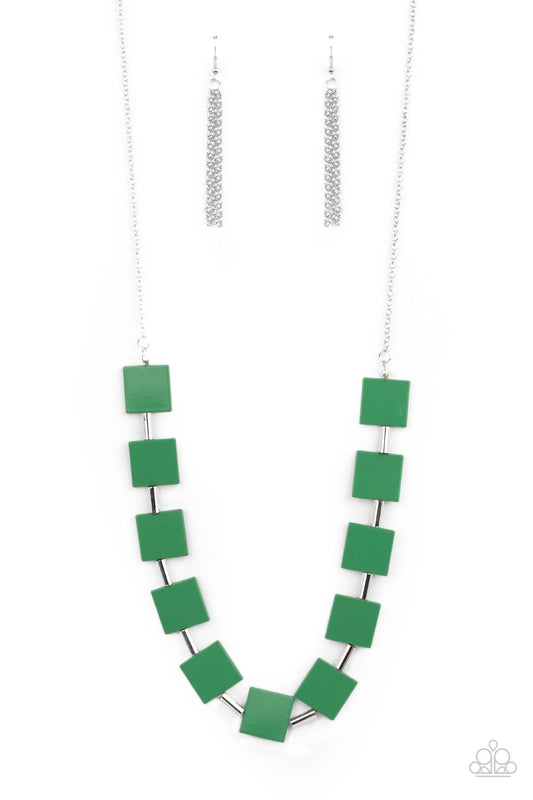 Hello, Material Girl - Green Paparazzi Necklace