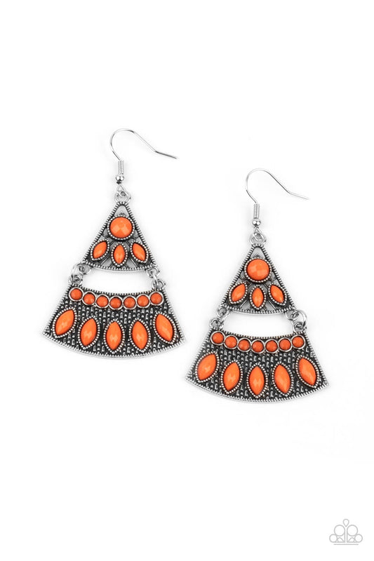 Desert Fiesta - Orange - Paparazzi Earrings