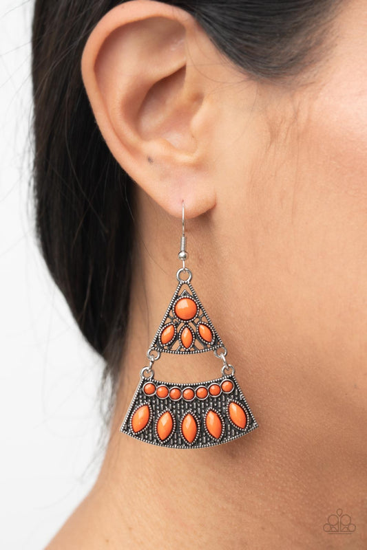 Desert Fiesta - Orange - Paparazzi Earrings